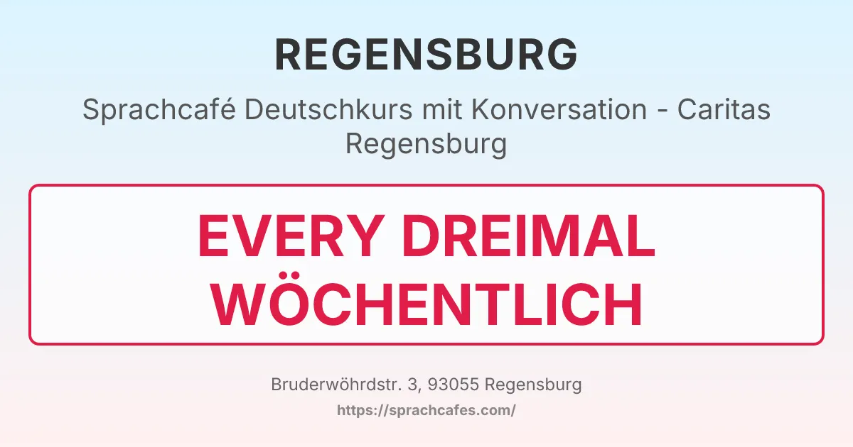 Deutschkurs mit Konversation - Caritas Regensburg – event photo