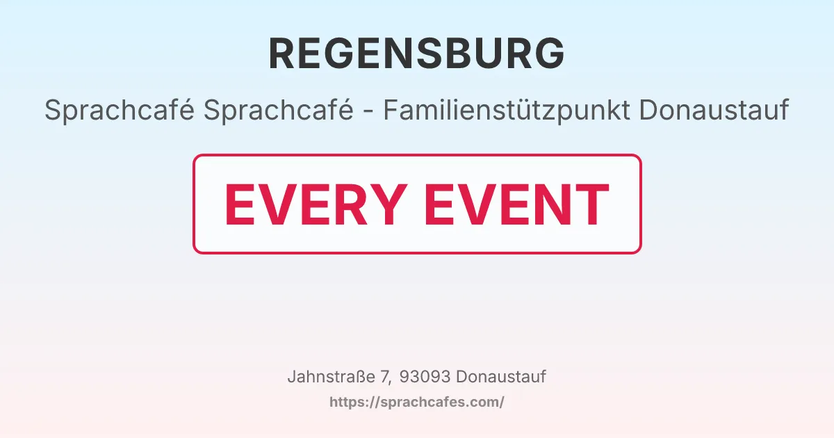 Sprachcafé - Familienstützpunkt Donaustauf – event photo