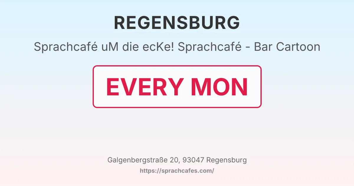 uM die ecKe! Sprachcafé - Bar Cartoon – event photo