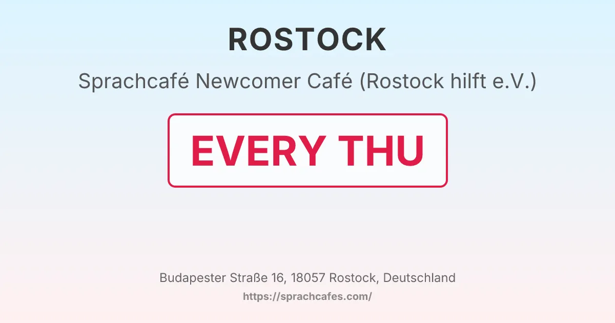 Newcomer Café (Rostock hilft e.V.) – event photo