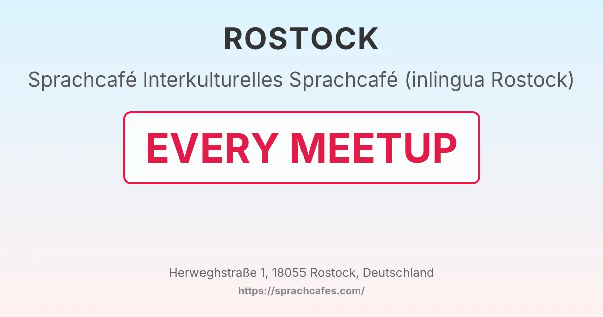 Interkulturelles Sprachcafé (inlingua Rostock) – event photo