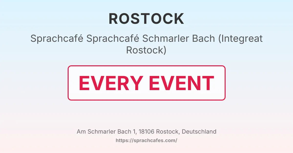 Sprachcafé Schmarler Bach (Integreat Rostock) – event photo