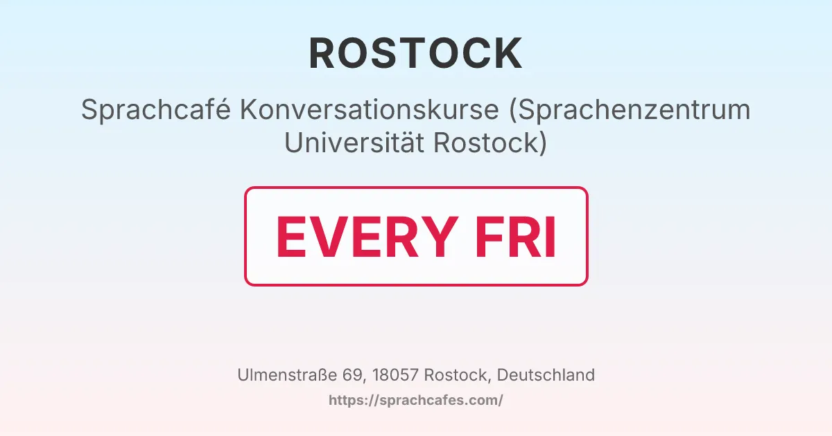 Konversationskurse (Sprachenzentrum Universität Rostock) – event photo