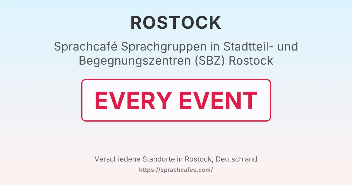 Sprachgruppen in Stadtteil- und Begegnungszentren (SBZ) Rostock – event photo