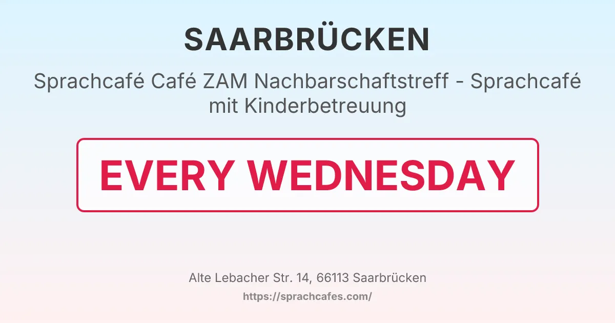 Café ZAM Nachbarschaftstreff - Sprachcafé mit Kinderbetreuung – event photo
