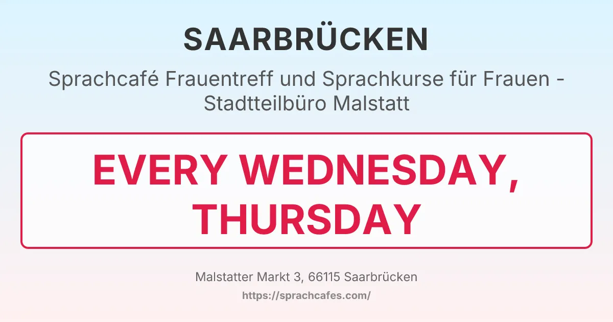 Frauentreff und Sprachkurse für Frauen - Stadtteilbüro Malstatt – event photo