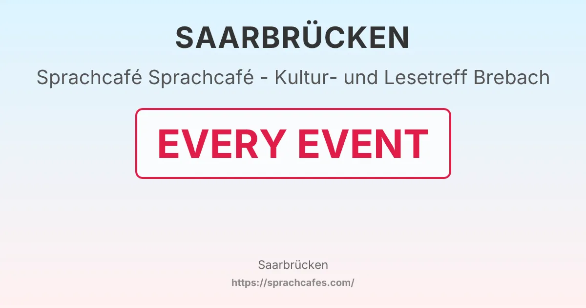 Sprachcafé - Kultur- und Lesetreff Brebach – event photo
