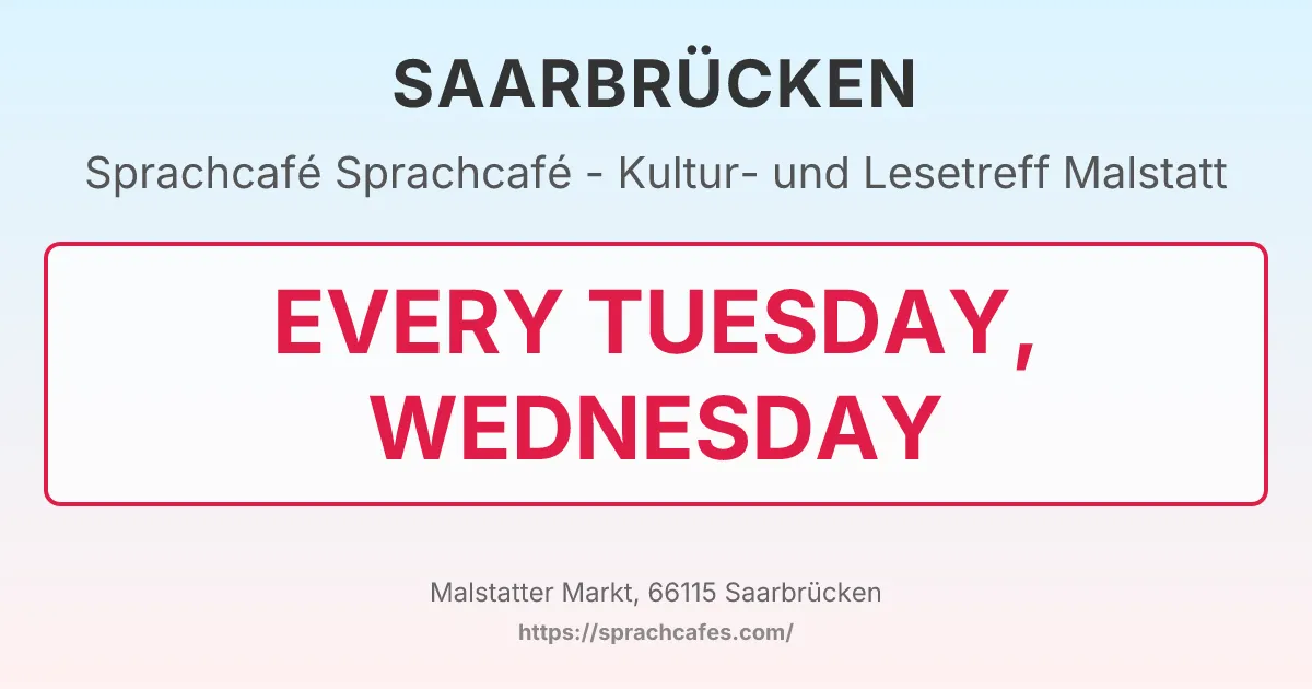 Sprachcafé - Kultur- und Lesetreff Malstatt – event photo