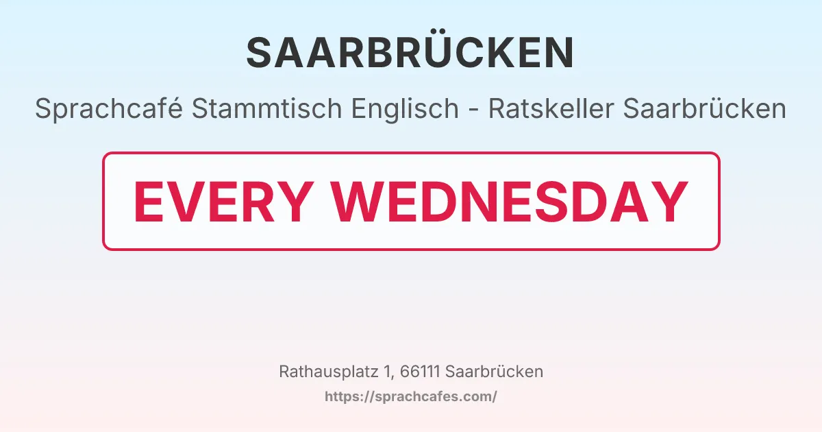 Stammtisch Englisch - Ratskeller Saarbrücken – event photo