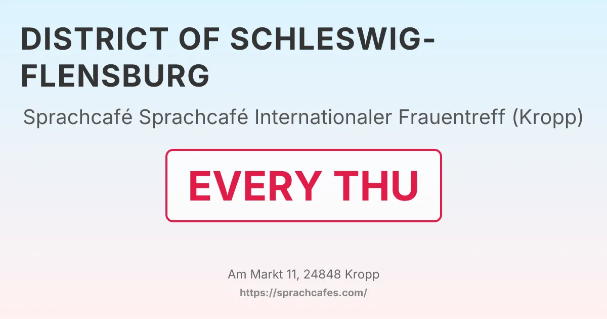 Sprachcafé Internationaler Frauentreff (Kropp) – event photo