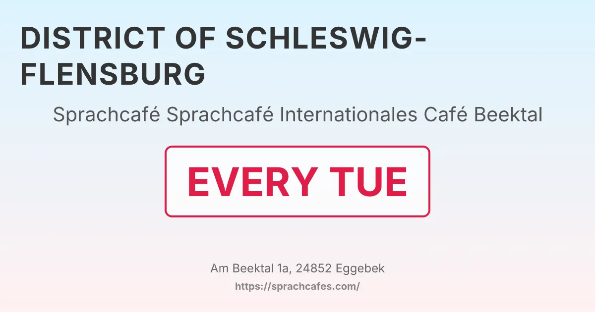 Sprachcafé Internationales Café Beektal – event photo