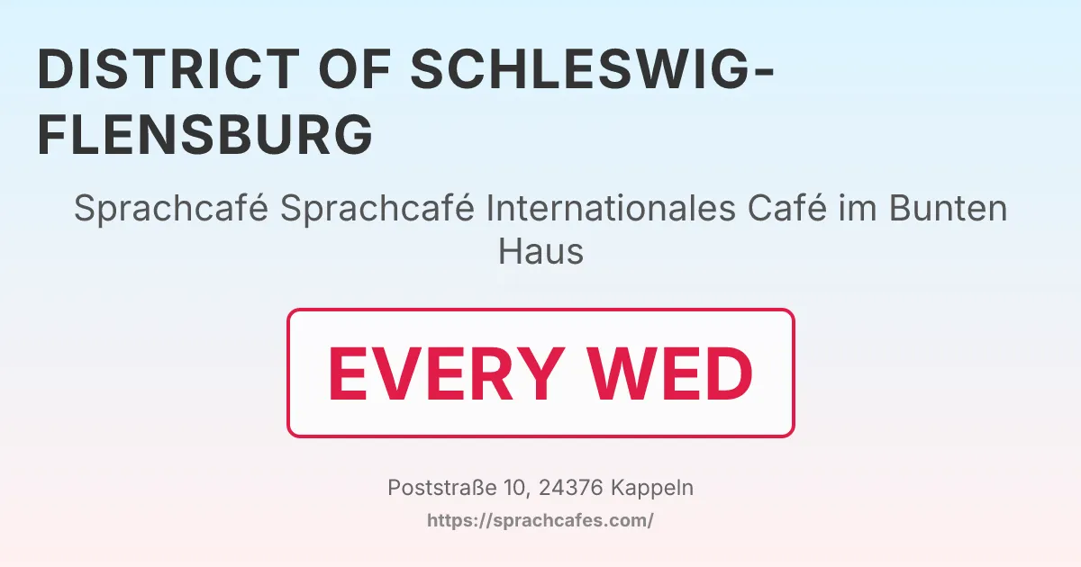 Sprachcafé Internationales Café im Bunten Haus – event photo