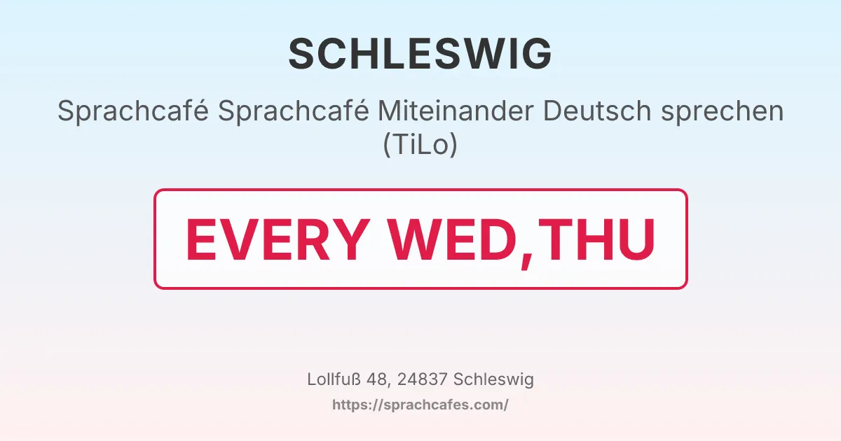 Sprachcafé Miteinander Deutsch sprechen (TiLo) – event photo