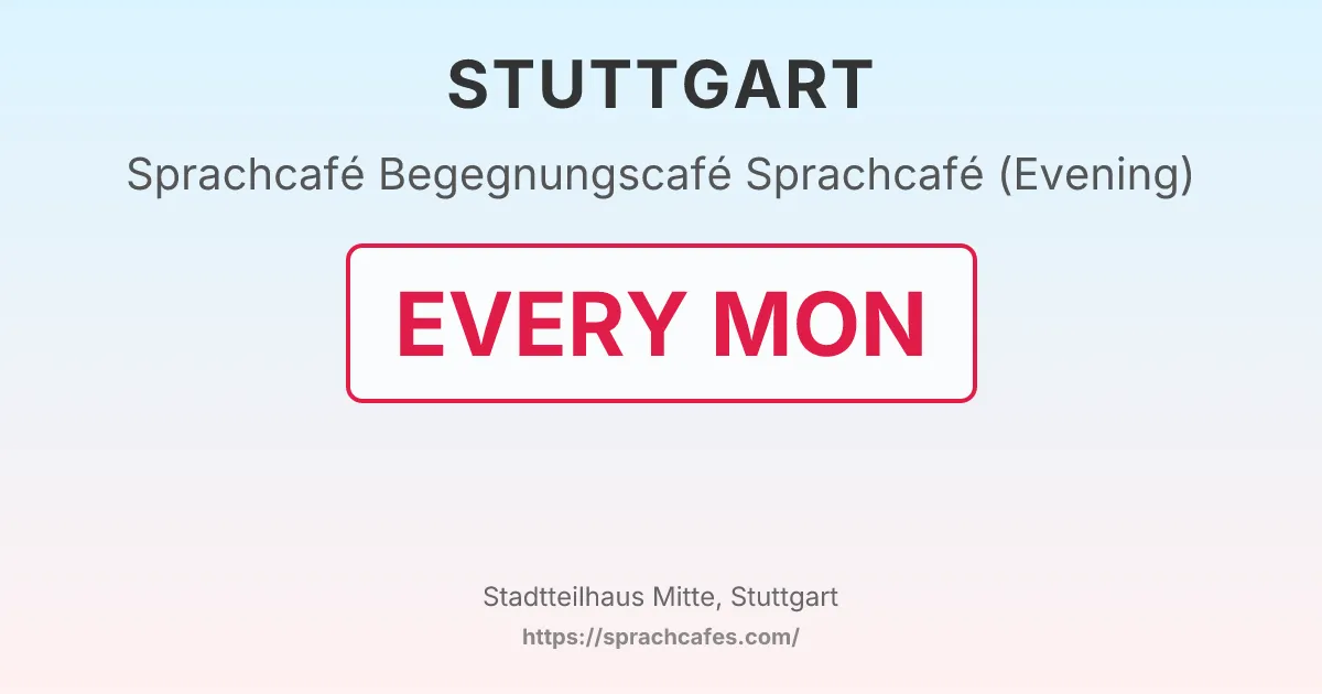 Begegnungscafé Sprachcafé (Evening) – event photo