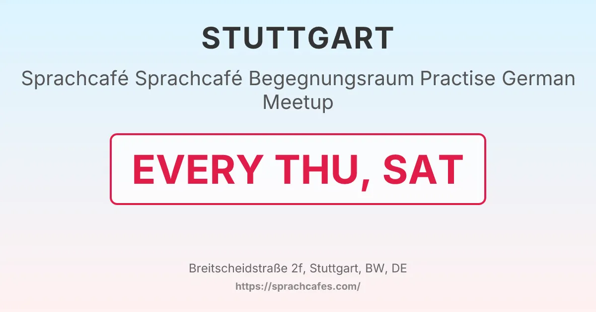 Sprachcafé Begegnungsraum Practise German Meetup – event photo