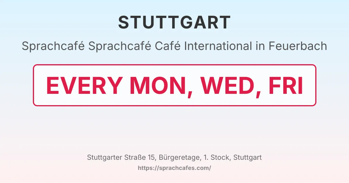 Sprachcafé Café International in Feuerbach – event photo