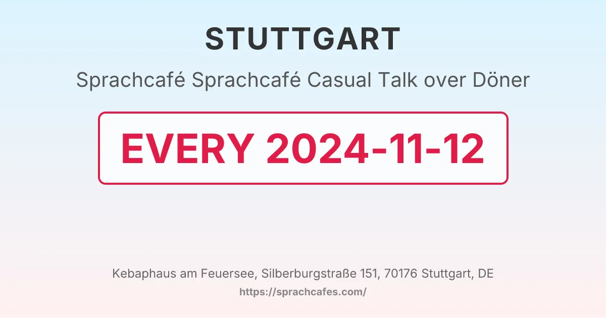 Sprachcafé Casual Talk over Döner – event photo