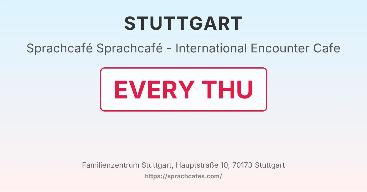 Sprachcafé - International Encounter Cafe – event photo