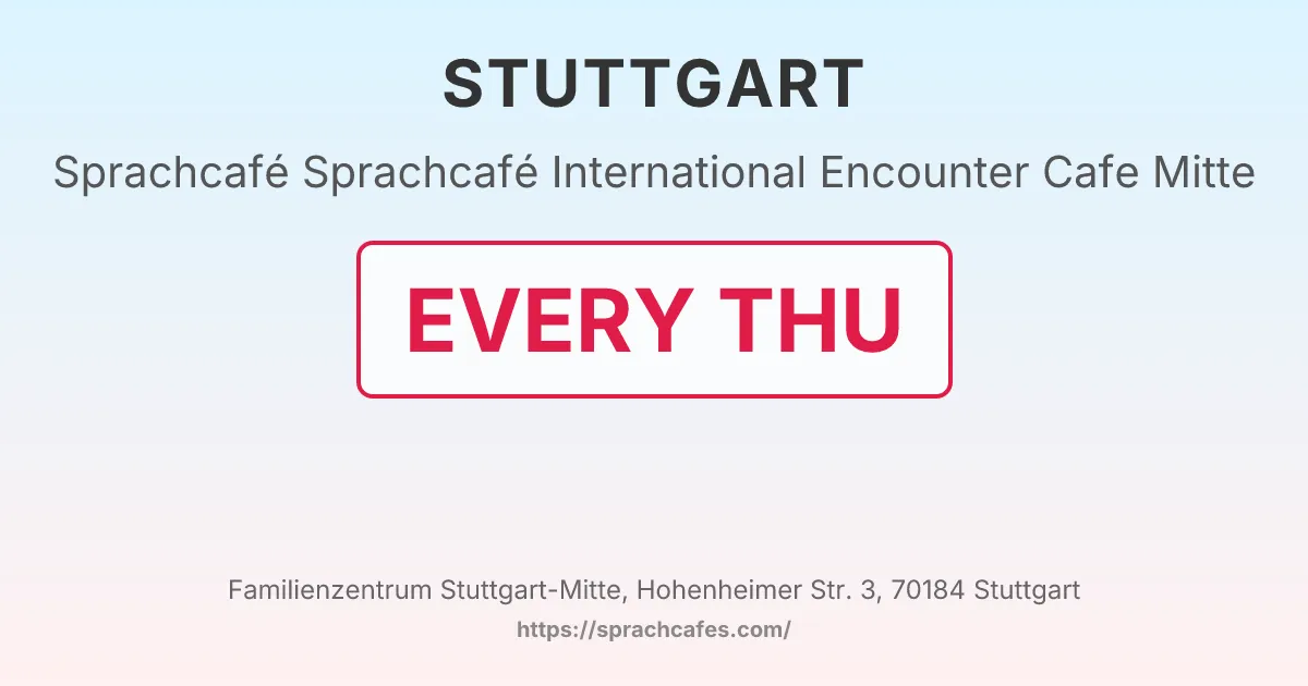 Sprachcafé International Encounter Cafe Mitte – event photo