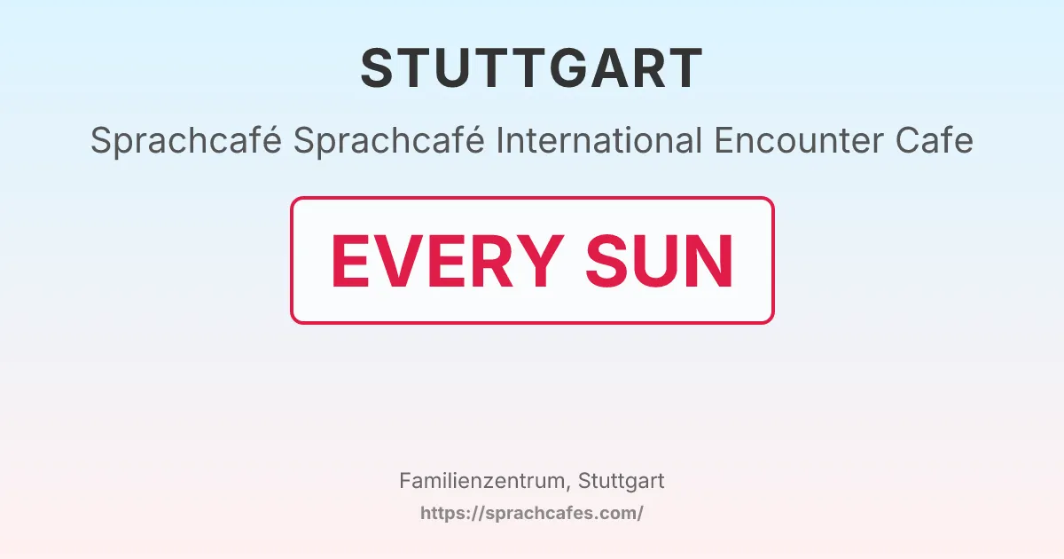 Sprachcafé International Encounter Cafe – event photo