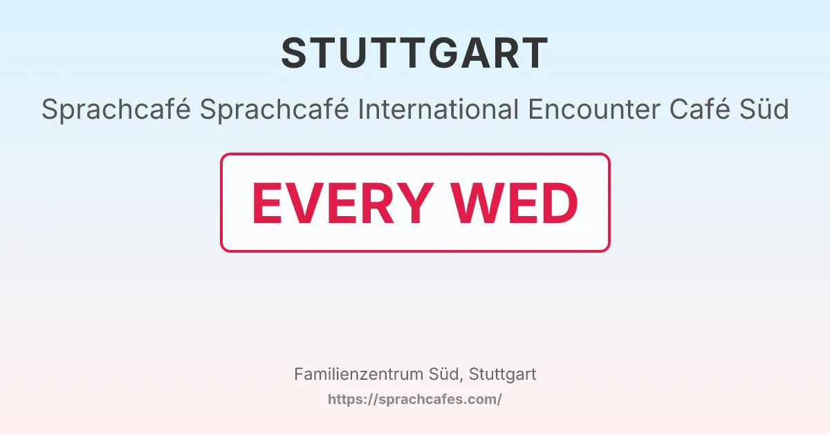 Sprachcafé International Encounter Café Süd – event photo