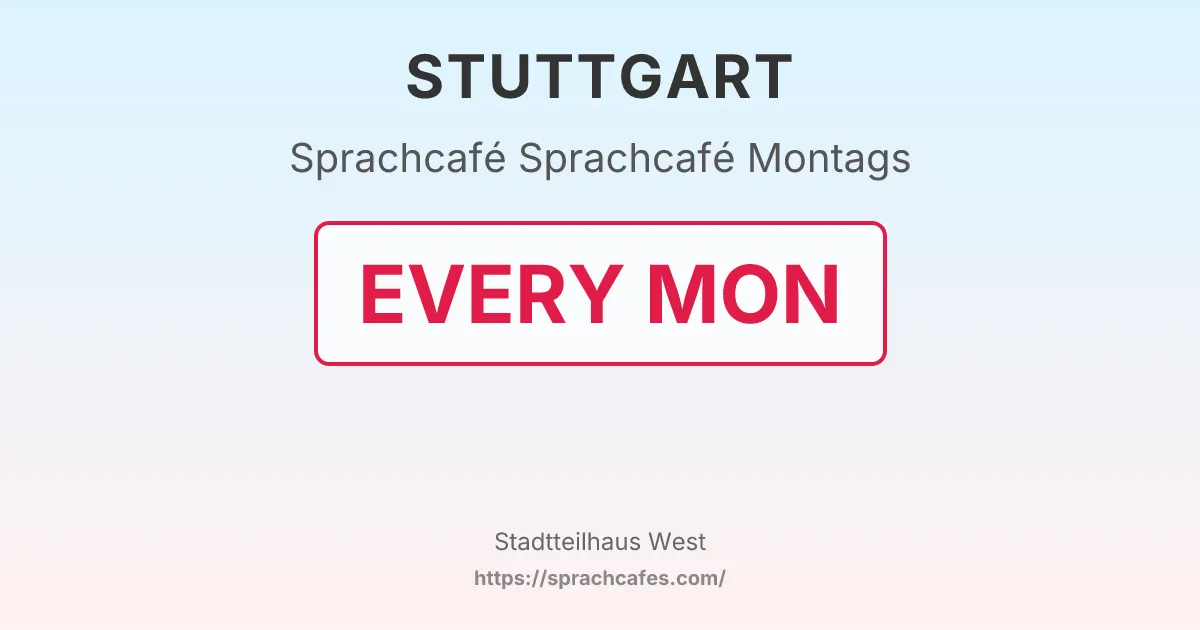 Sprachcafé Montags – event photo