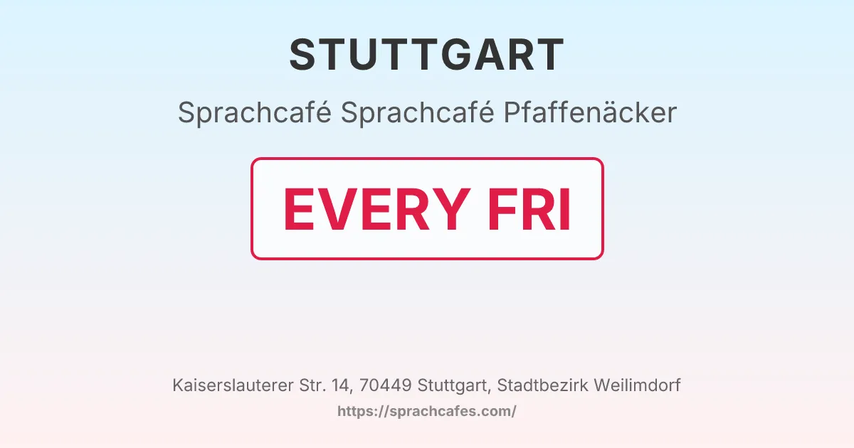 Sprachcafé Pfaffenäcker – event photo