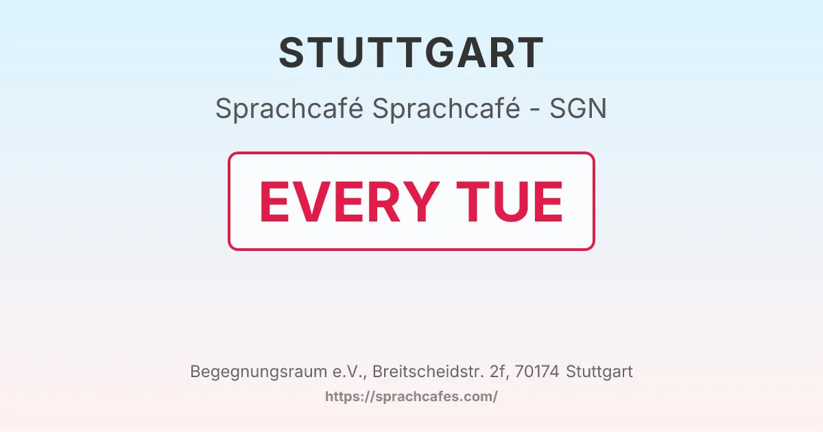 Sprachcafé - SGN – event photo