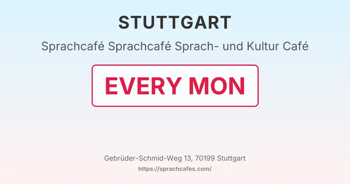Sprachcafé Sprach- und Kultur Café – event photo