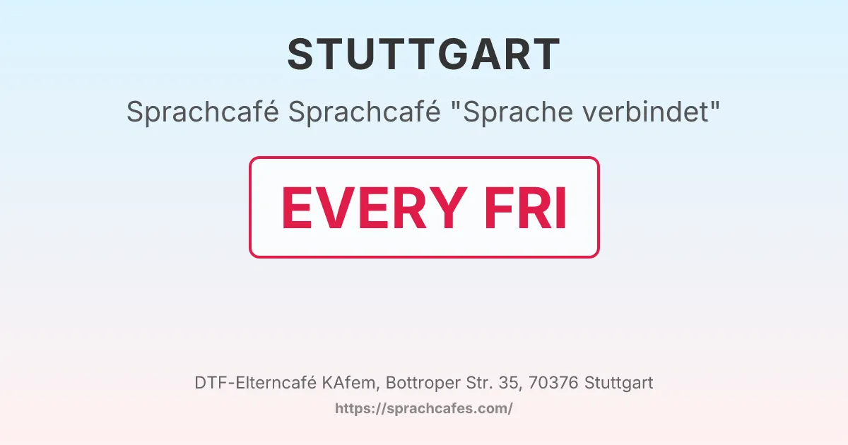 Sprachcafé "Sprache verbindet" – event photo