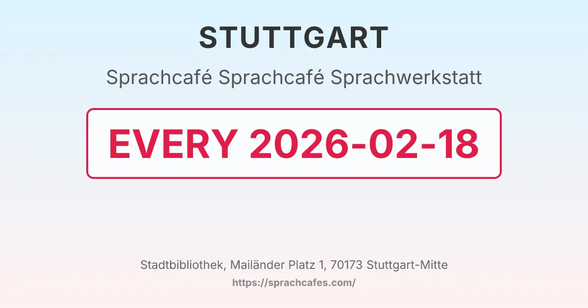 Sprachcafé Sprachwerkstatt – event photo