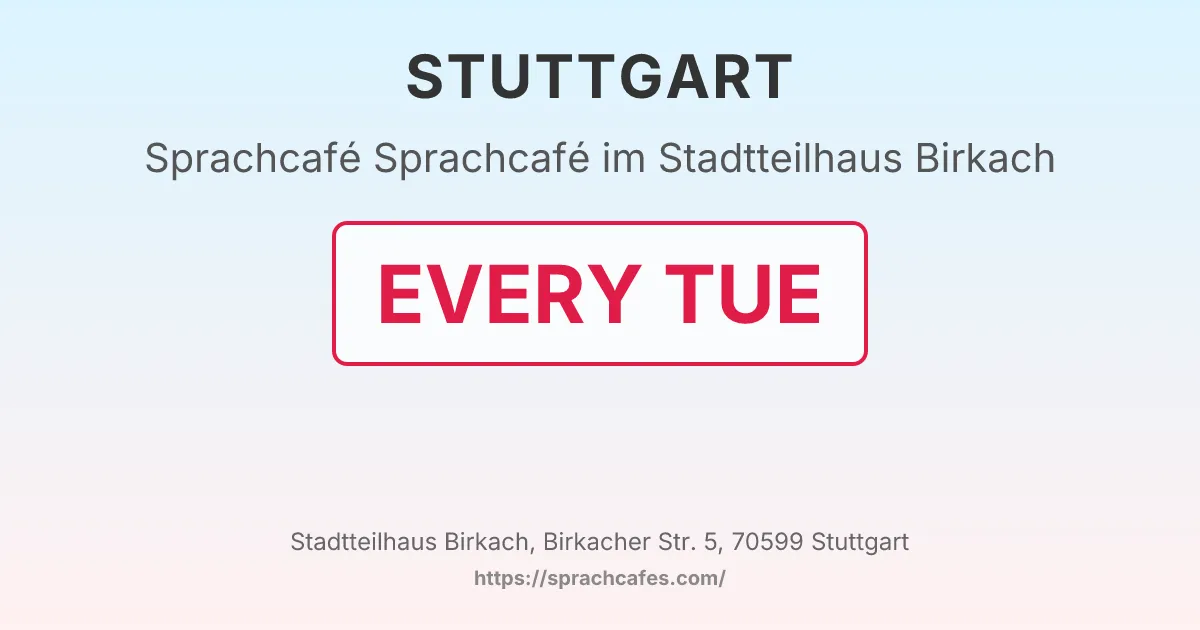 Sprachcafé im Stadtteilhaus Birkach – event photo