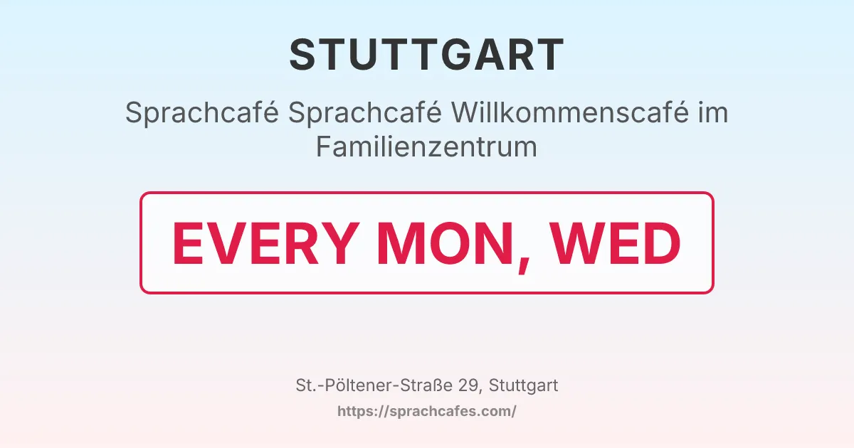 Sprachcafé Willkommenscafé im Familienzentrum – event photo