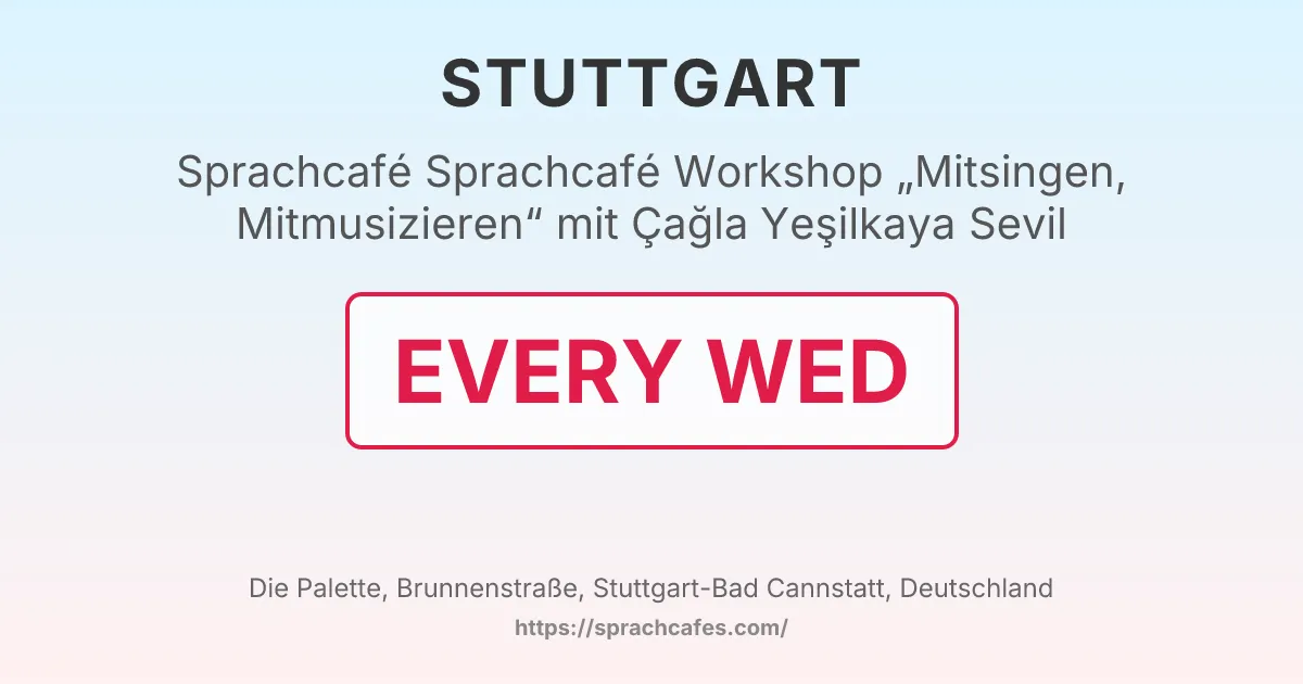 Sprachcafé Workshop „Mitsingen, Mitmusizieren“ mit Çağla Yeşilkaya Sevil – event photo