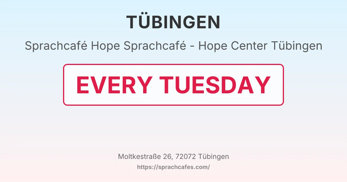 Hope Sprachcafé - Hope Center Tübingen – event photo