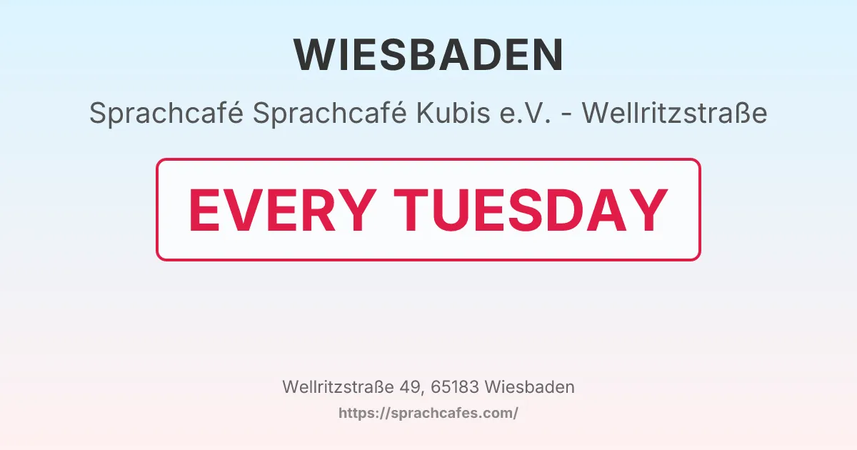 Sprachcafé Kubis e.V. - Wellritzstraße – event photo