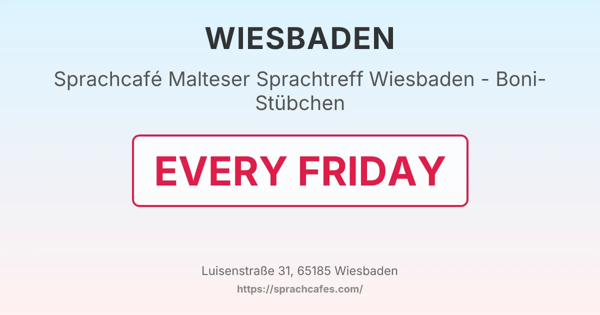 Malteser Sprachtreff Wiesbaden - Boni-Stübchen – event photo