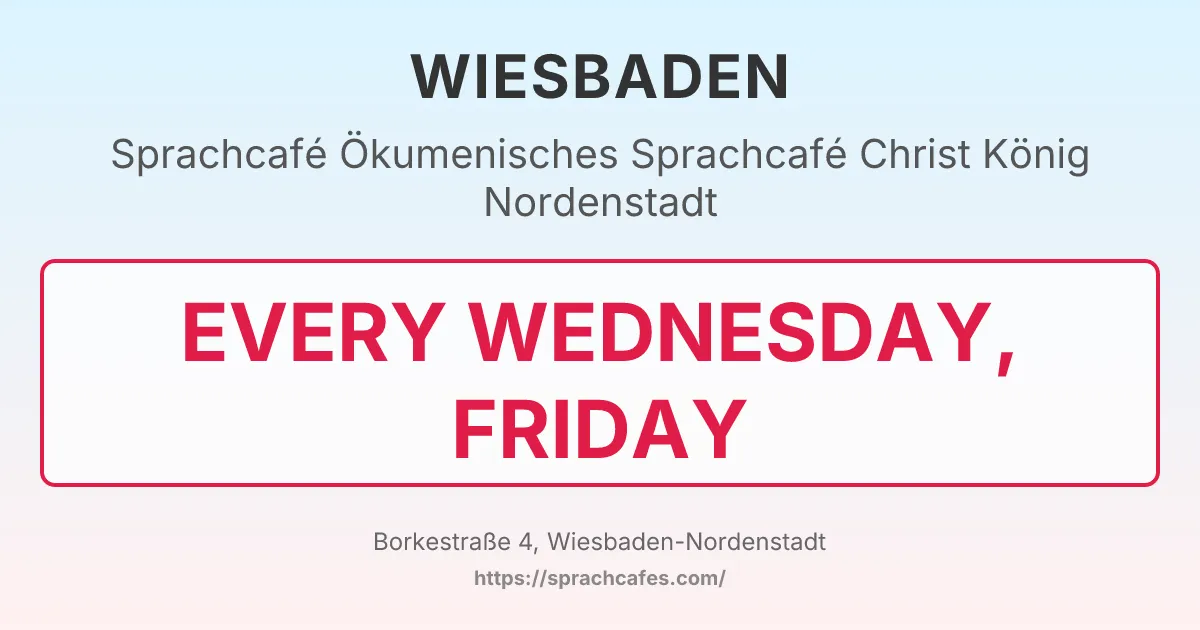 Ökumenisches Sprachcafé Christ König Nordenstadt – event photo