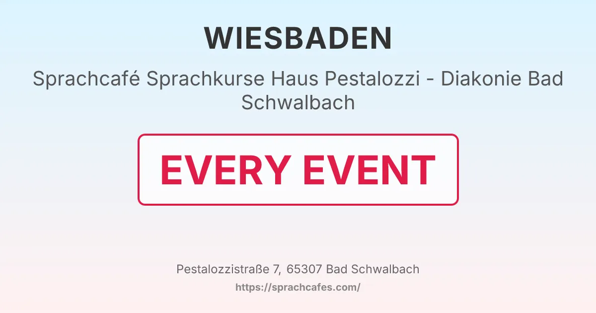 Sprachkurse Haus Pestalozzi - Diakonie Bad Schwalbach – event photo