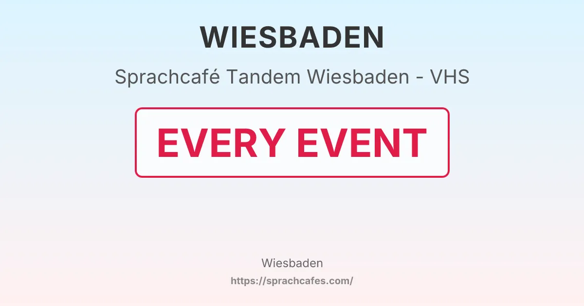 Tandem Wiesbaden - VHS – event photo