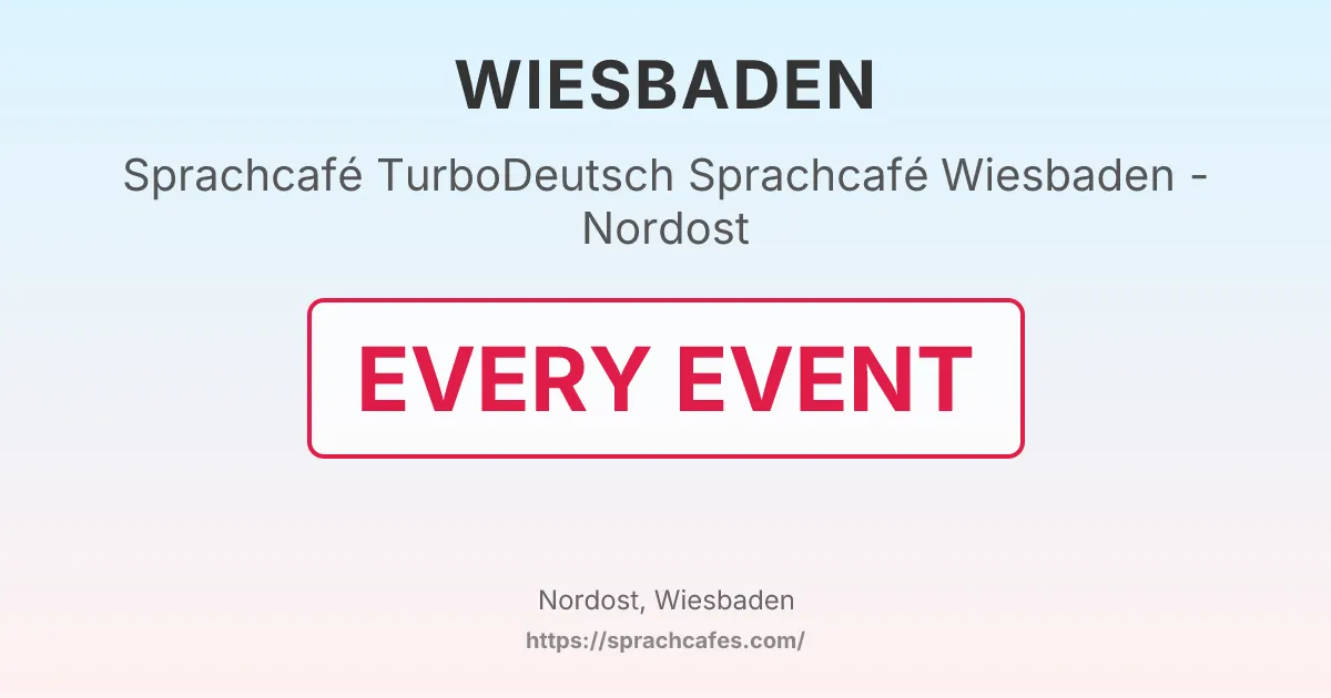 TurboDeutsch Sprachcafé Wiesbaden - Nordost – event photo