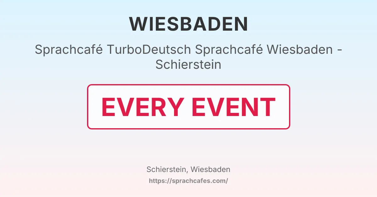 TurboDeutsch Sprachcafé Wiesbaden - Schierstein – event photo