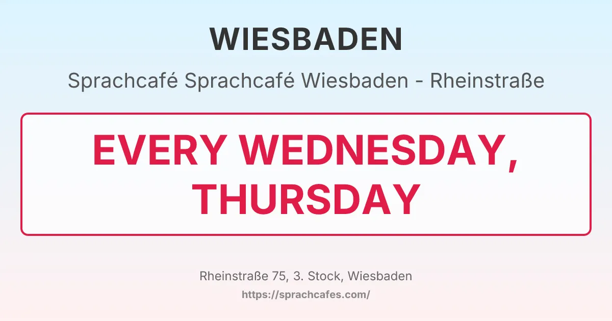Sprachcafé Wiesbaden - Rheinstraße – event photo