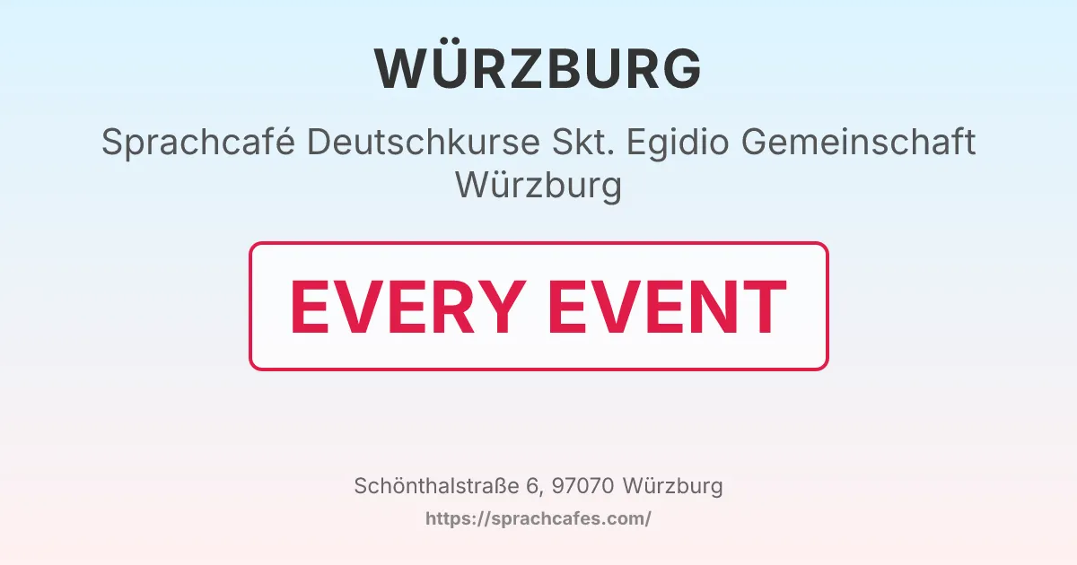 Deutschkurse Skt. Egidio Gemeinschaft Würzburg – event photo
