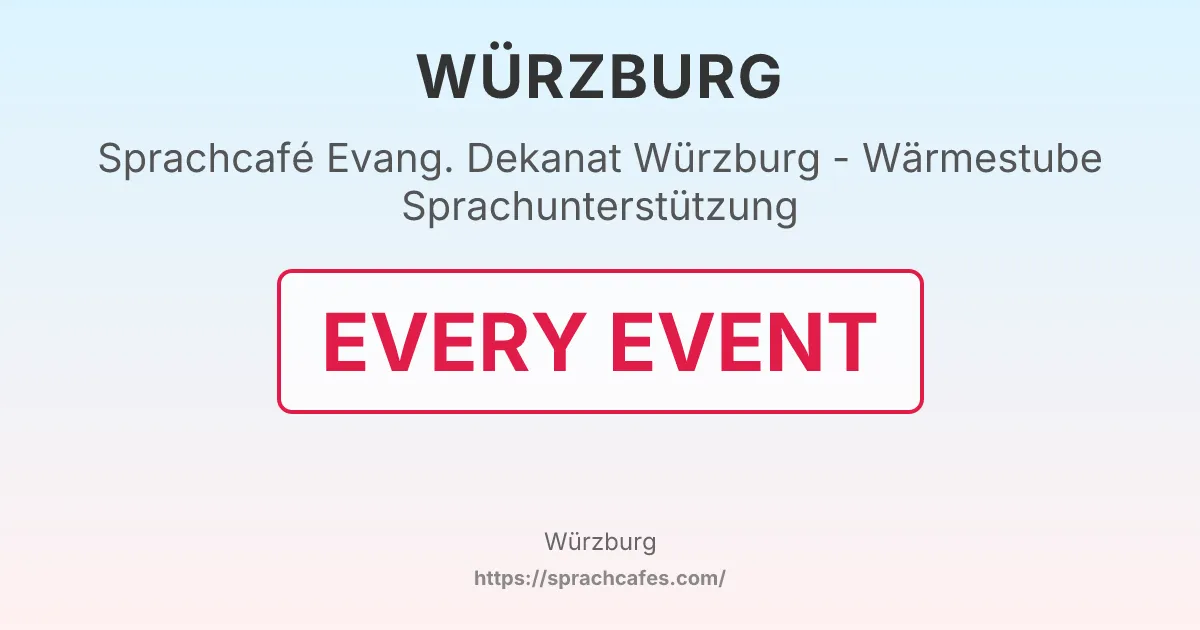 Evang. Dekanat Würzburg - Wärmestube Sprachunterstützung – event photo