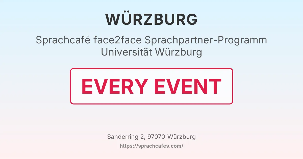 face2face Sprachpartner-Programm Universität Würzburg – event photo