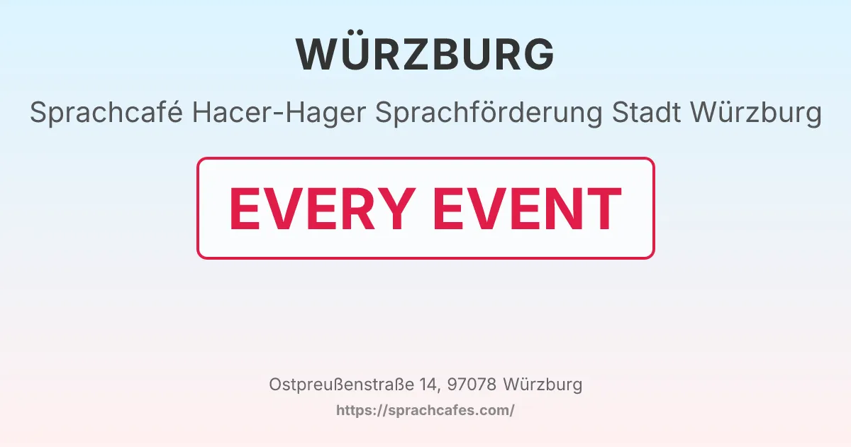 Hacer-Hager Sprachförderung Stadt Würzburg – event photo