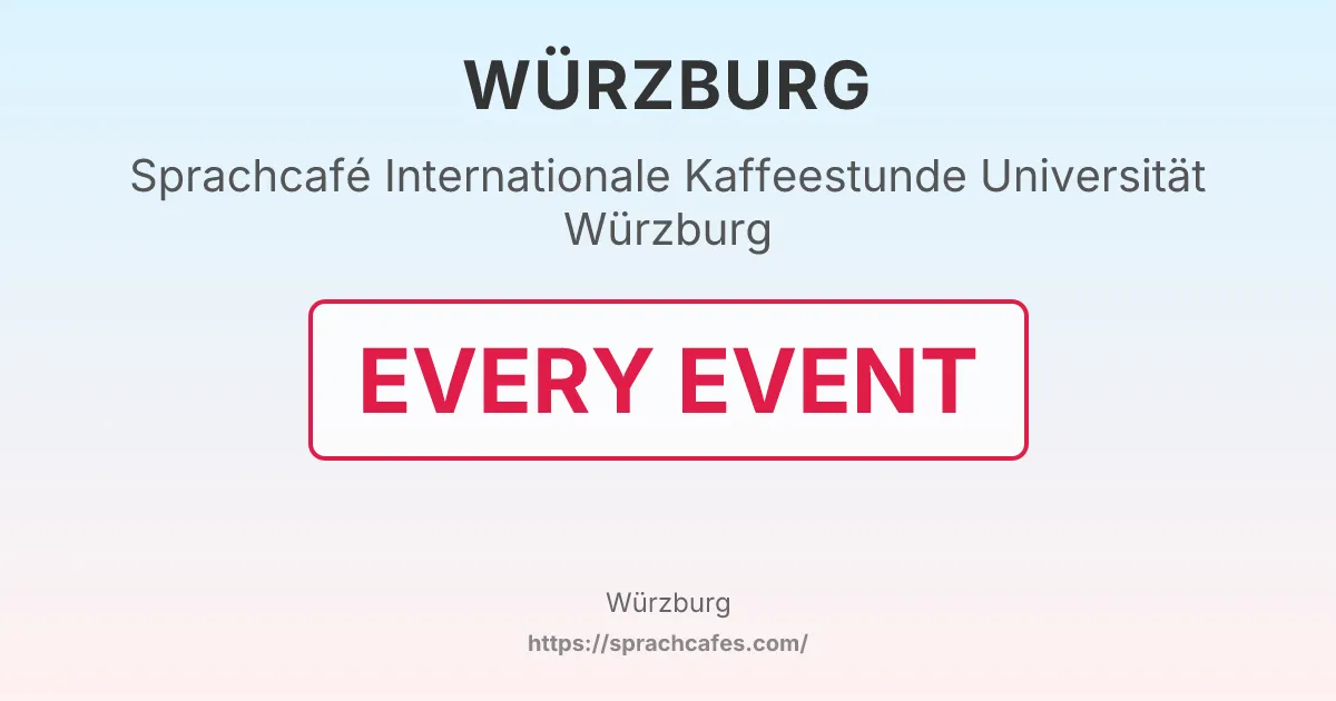 Internationale Kaffeestunde Universität Würzburg – event photo