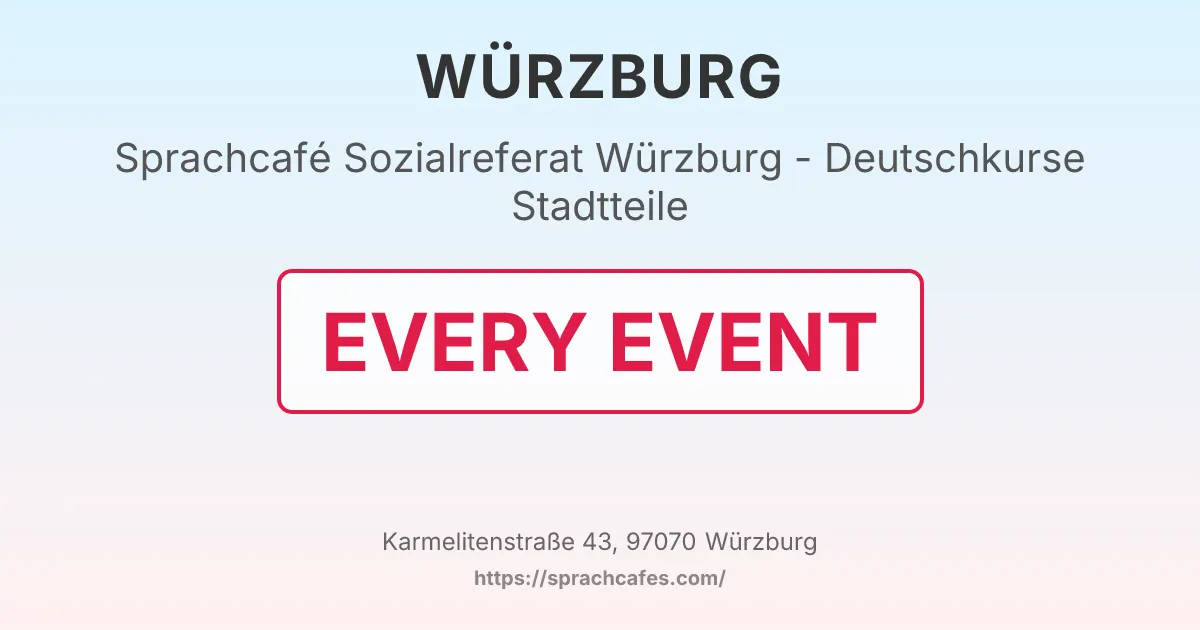 Sozialreferat Würzburg - Deutschkurse Stadtteile – event photo