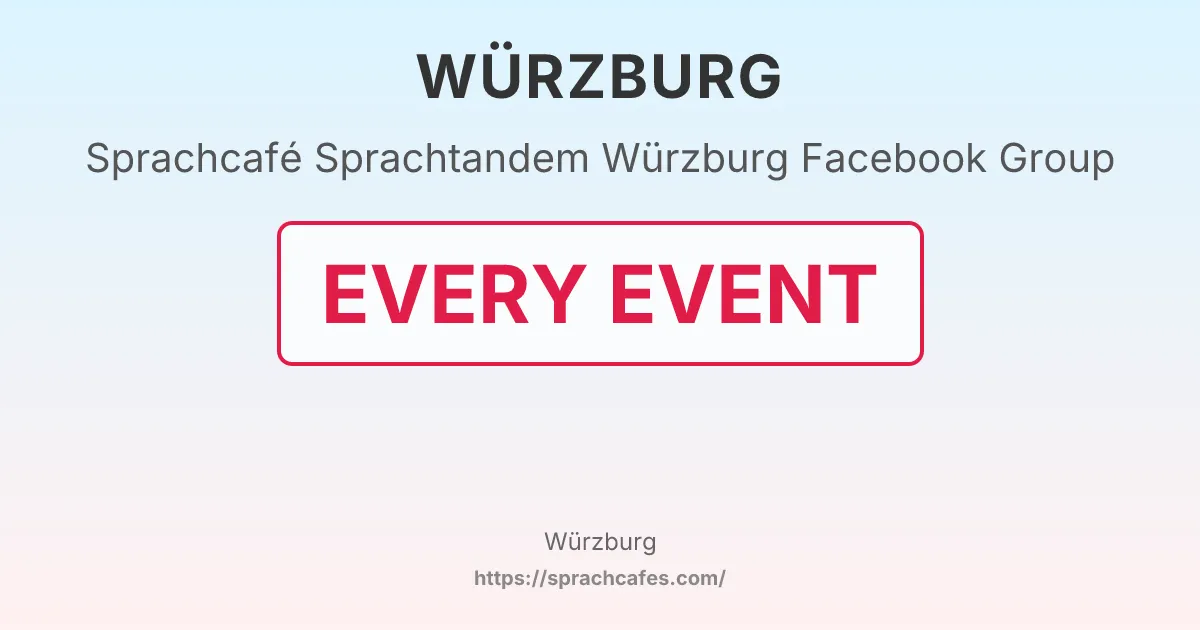 Sprachtandem Würzburg Facebook Group – event photo